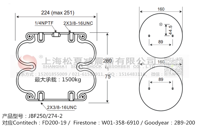 JBF250/274-2橡膠<a href='http://www.ksgig.com/' target='_blank'><u>空氣彈簧</u></a>