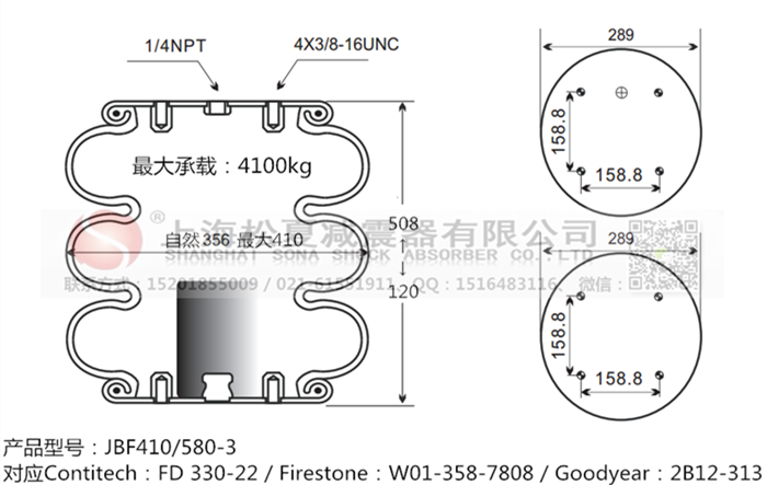 JBF410/580-3橡膠<a href='http://www.ksgig.com/' target='_blank'><u>空氣彈簧</u></a>